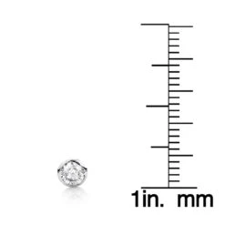 14K White Gold Round Diamond Bezel Stud Earrings 0.25ct 10 14K White Gold Round Diamond Bezel Stud Earrings 0.25ct -Luxurman 14k gold round diamond bezel stud earrings 025ct p 5656 ruler