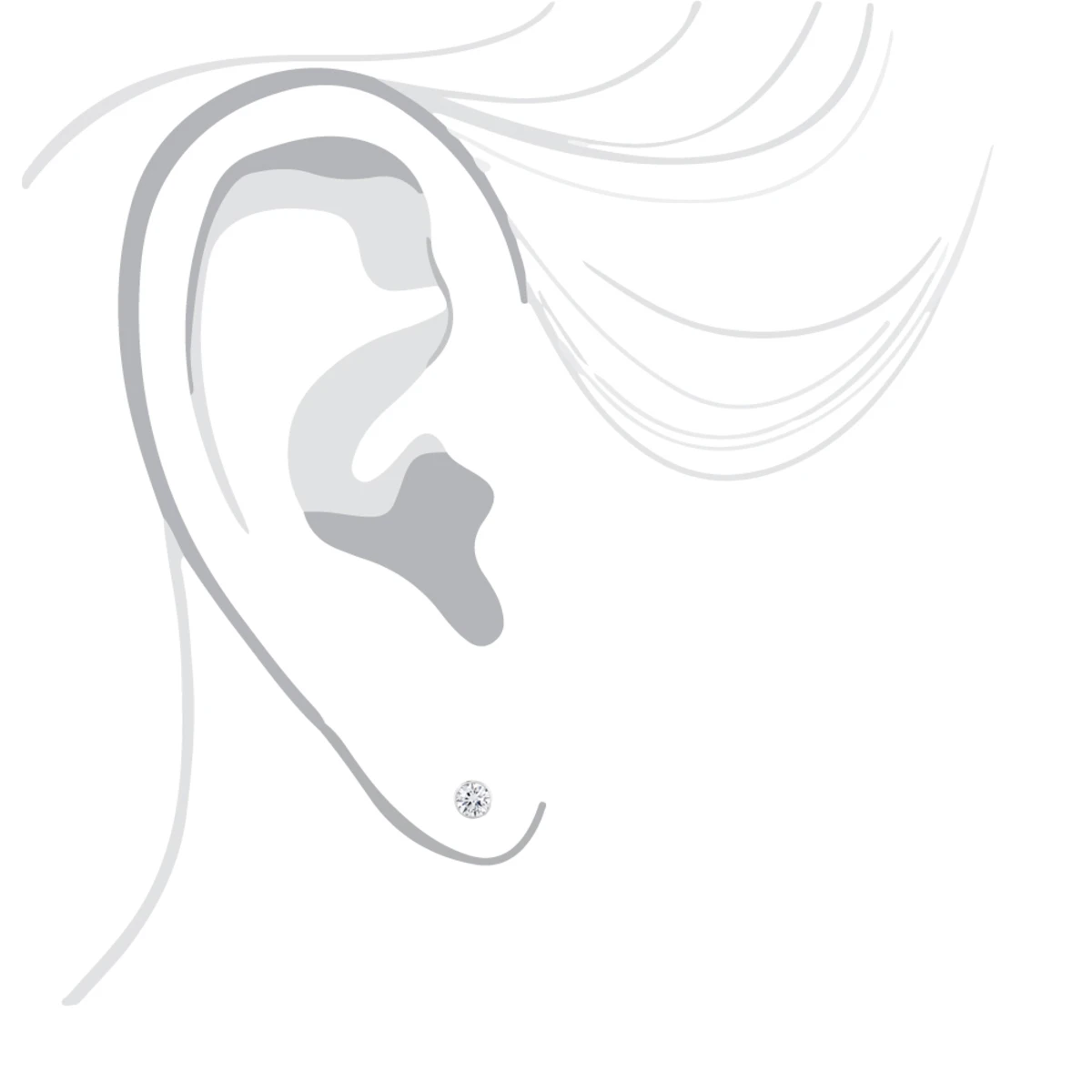 14K Rose Gold Round Diamond Bezel Stud Earrings 0.30ct 5 14K Rose Gold Round Diamond Bezel Stud Earrings 0.30ct - Image 5