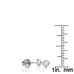 14K White Gold Round Diamond Bezel Stud Earrings 0.50ct -Luxurman 14k gold round diamond bezel stud earrings 050ct p 7058 rulerwh