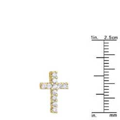 14K Yellow Gold Round Diamond Cross Necklace 0.33ct -Luxurman 14k gold round diamond cross necklace 033ct p 26523 rulerye