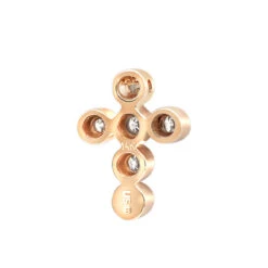 14K Rose Gold Round Diamond Cross Necklace 0.60ct By Luxurman 9 14K Rose Gold Round Diamond Cross Necklace 0.60ct By Luxurman -Luxurman 14k gold round diamond cross necklace 060ct p 26542 backro