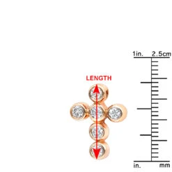 14K Rose Gold Round Diamond Cross Necklace 0.60ct By Luxurman 11 14K Rose Gold Round Diamond Cross Necklace 0.60ct By Luxurman -Luxurman 14k gold round diamond cross necklace 060ct p 26542 rulerro