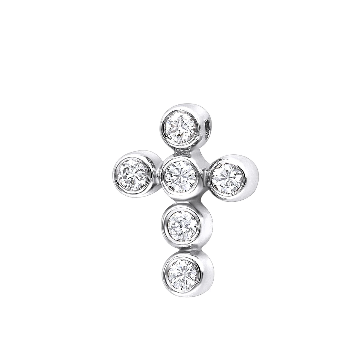 14K Rose Gold Round Diamond Cross Necklace 0.60ct By Luxurman 3 14K Rose Gold Round Diamond Cross Necklace 0.60ct By Luxurman - Image 3