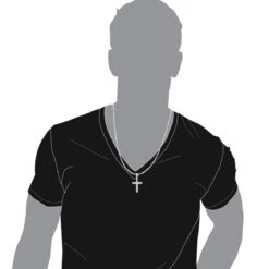 14K White Gold Round Diamond Cross Necklace 1.36ct -Luxurman 14k gold round diamond cross necklace 136ct p 26526 bodwh