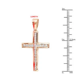 14K White Gold Round Diamond Cross Necklace 1.36ct -Luxurman 14k gold round diamond cross necklace 136ct p 26526 rulerro