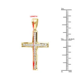 14K White Gold Round Diamond Cross Necklace 1.36ct -Luxurman 14k gold round diamond cross necklace 136ct p 26526 rulerye