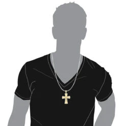 14K Yellow Gold Round Diamond Cross Pendant 1.2ct 10 14K Yellow Gold Round Diamond Cross Pendant 1.2ct -Luxurman 14k gold round diamond cross necklace 141ct p 26530 bodye