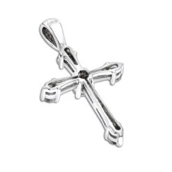 14K White Gold Round Diamond Cross Pendant 0.33ct 17mm 5 Stones 11 14K White Gold Round Diamond Cross Pendant 0.33ct 17mm 5 Stones -Luxurman 14k gold round diamond cross pendant 030ct p 26552 backwh