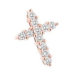 14K White Gold Round Diamond Cross Pendant For Men And Women 0.55ct -Luxurman 14k gold round diamond cross pendant 055ct p 26506 ro