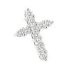 14K White Gold Round Diamond Cross Pendant For Men And Women 0.55ct