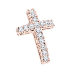 14K White Gold Round Diamond Cross Pendant 1.2ct 8 14K White Gold Round Diamond Cross Pendant 1.2ct -Luxurman 14k gold round diamond cross pendant 120ct p 26568 ro