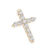 14K Yellow Gold Round Diamond Cross Pendant 3.30ct