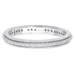 Thin 14K White Gold Round Diamond Eternity Band 0.38ct 11 Thin 14K White Gold Round Diamond Eternity Band 0.38ct -Luxurman 14k gold round diamond eternity band 038ct p 24856 backwh