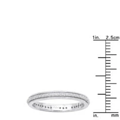 Thin 14K White Gold Round Diamond Eternity Band 0.38ct 15 Thin 14K White Gold Round Diamond Eternity Band 0.38ct -Luxurman 14k gold round diamond eternity band 038ct p 24856 rulerwh