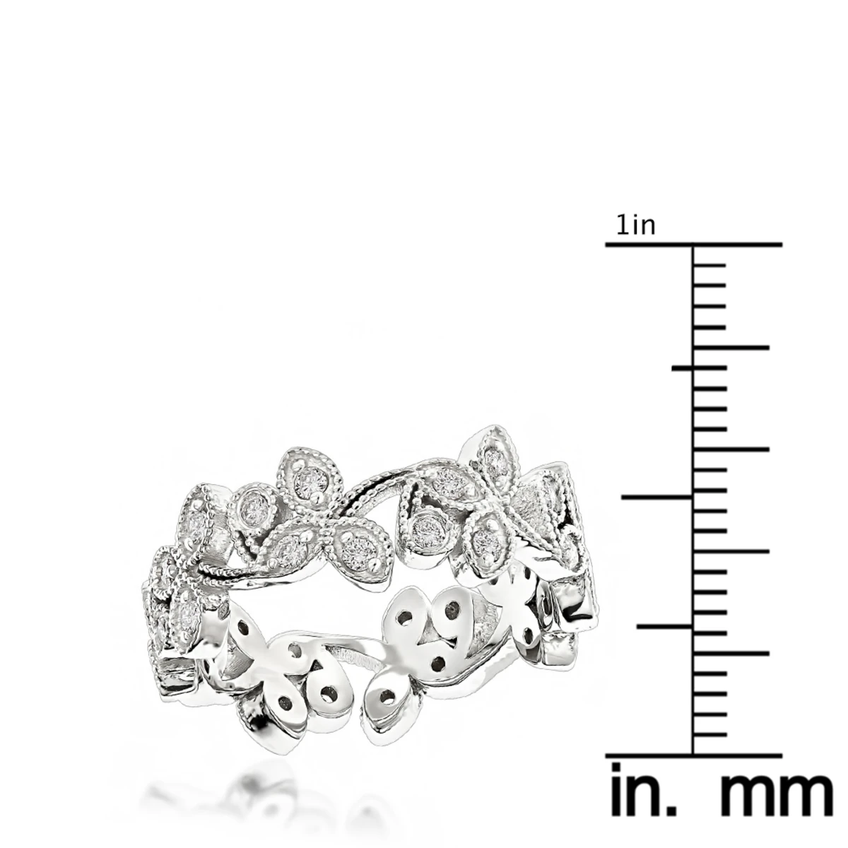 14K White Gold Round Diamond Eternity Band 0.48ct 4 14K White Gold Round Diamond Eternity Band 0.48ct - Image 4