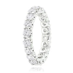 Thin 14K White Gold Round Diamond Eternity Band 2.10ct 9 Thin 14K White Gold Round Diamond Eternity Band 2.10ct -Luxurman 14k gold round diamond eternity band 210ct p 24811 backwh