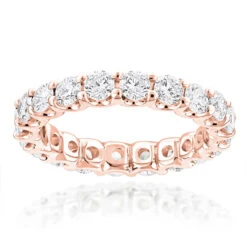 Thin 14K White Gold Round Diamond Eternity Band 2.10ct 8 Thin 14K White Gold Round Diamond Eternity Band 2.10ct -Luxurman 14k gold round diamond eternity band 210ct p 24811 ro