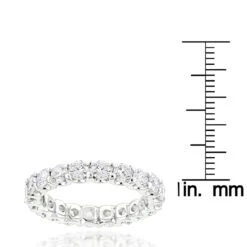 Thin 14K White Gold Round Diamond Eternity Band 2.10ct 11 Thin 14K White Gold Round Diamond Eternity Band 2.10ct -Luxurman 14k gold round diamond eternity band 210ct p 24811 rulerwh