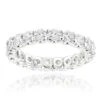 Thin 14K White Gold Round Diamond Eternity Band 2.10ct