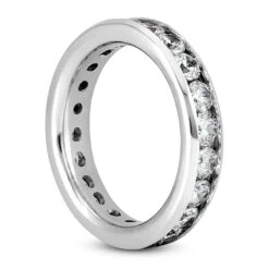 14K White Gold Round Diamond Eternity Band 2.20ct -Luxurman 14k gold round diamond eternity band 220ct p 24825 back white 20220426