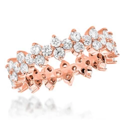 14K White Gold Round Diamond Eternity Band 2.25ct -Luxurman 14k gold round diamond eternity band 225ct p 24854 ro