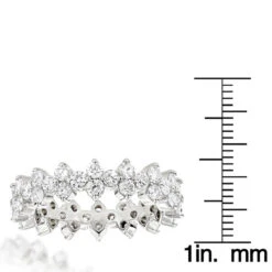 14K White Gold Round Diamond Eternity Band 2.25ct -Luxurman 14k gold round diamond eternity band 225ct p 24854 rulerwh