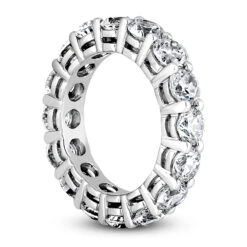 Thin 14K White Gold Round Diamond Eternity Band 5.60ct 12 Thin 14K White Gold Round Diamond Eternity Band 5.60ct -Luxurman 14k gold round diamond eternity band 560ct p 24814 back white 20220426