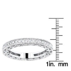 Thin 14K Yellow Gold Round Diamond Eternity Ring 0.63ct 3.4mm 11 Thin 14K Yellow Gold Round Diamond Eternity Ring 0.63ct 3.4mm -Luxurman 14k gold round diamond eternity ring 063ct p 24903 rulerwh