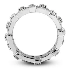 14K White Gold Round Diamond Eternity Ring 0.96ct -Luxurman 14k gold round diamond eternity ring 096ct p 24905 additional white