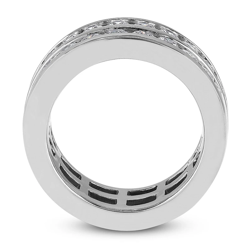 14K White Gold Round Diamond Eternity Ring 3.08ct 9 14K White Gold Round Diamond Eternity Ring 3.08ct - Image 9