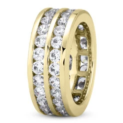 14K White Gold Round Diamond Eternity Ring 3.08ct 13 14K White Gold Round Diamond Eternity Ring 3.08ct -Luxurman 14k gold round diamond eternity ring 308ct p 24895 back yellow 20220426