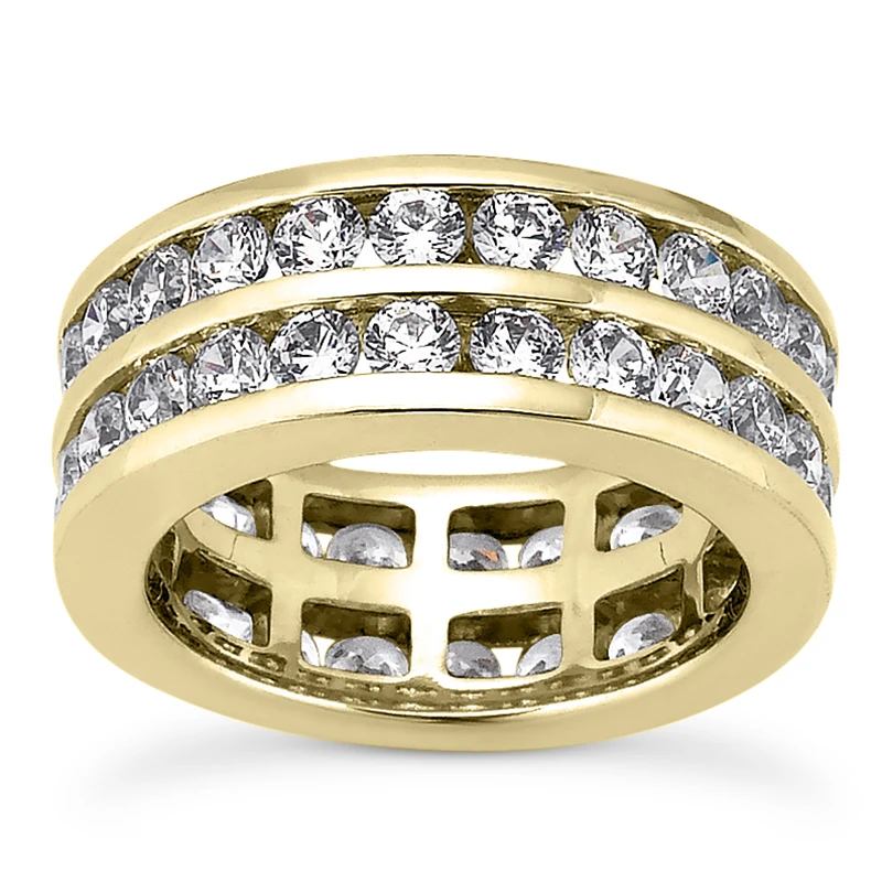 14K White Gold Round Diamond Eternity Ring 3.08ct 2 14K White Gold Round Diamond Eternity Ring 3.08ct - Image 2