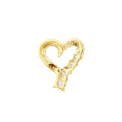 14K Yellow Gold Round Diamond Floating Heart Pendant 0.25ct -Luxurman 14k gold round diamond floating heart pendant 025ct p 27715 backye 20191215