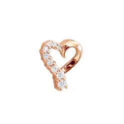 14K Yellow Gold Round Diamond Floating Heart Pendant 0.25ct -Luxurman 14k gold round diamond floating heart pendant 025ct p 27715 ro 20191215