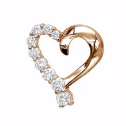14K White Gold Round Diamond Floating Heart Pendant 1.50ct 8 14K White Gold Round Diamond Floating Heart Pendant 1.50ct -Luxurman 14k gold round diamond floating heart pendant 150ct p 27717 ro