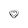 14K White Gold Round Diamond Heart Necklace 0.07ct
