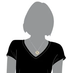 14K Yellow Gold Round Diamond Heart Necklace 2.64ct -Luxurman 14k gold round diamond heart necklace 264ct p 27747 bodye