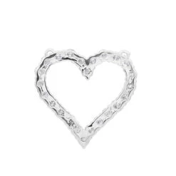 14K White Gold Round Diamond Heart Pendant 3.60ct 29mm -Luxurman 14k gold round diamond heart pendant 360ct p 27692 backwh