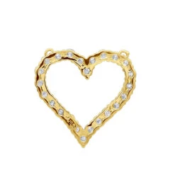 14K White Gold Round Diamond Heart Pendant 3.60ct 29mm -Luxurman 14k gold round diamond heart pendant 360ct p 27692 backye