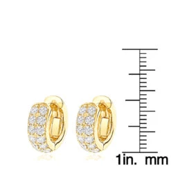 14K Yellow Gold Round Diamond Huggie Earrings Hoops 0.62ct -Luxurman 14k gold round diamond huggie earrings hoops 062ct p 6034 rulerye