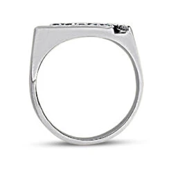 Thin 14K White Gold Round Diamond Ladies Ring 0.40ct -Luxurman 14k gold round diamond ladies ring 040ct p 29404 back white