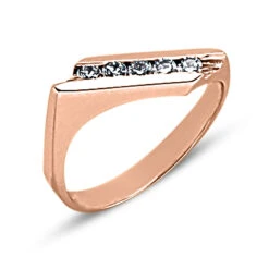 Thin 14K White Gold Round Diamond Ladies Ring 0.40ct -Luxurman 14k gold round diamond ladies ring 040ct p 29404 rose
