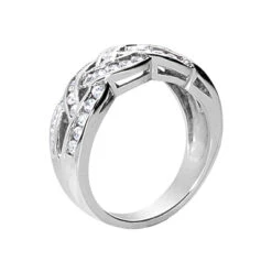 14K White Gold Round Diamond Ladies Ring 0.92ct 8.4mm -Luxurman 14k gold round diamond ladies ring 092ct p 29472 back white