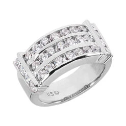 14K White Gold Round Diamond Ladies Ring 1.45ct