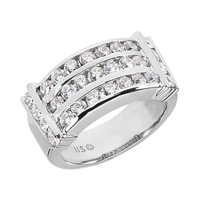 14K White Gold Round Diamond Ladies Ring 1.45ct 1 14K White Gold Round Diamond Ladies Ring 1.45ct