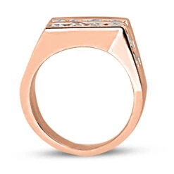 14K White Gold Round Diamond Ladies Ring 1.52ct 7mm -Luxurman 14k gold round diamond ladies ring 152ct p 29164 back rose