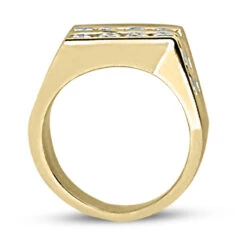 14K White Gold Round Diamond Ladies Ring 1.52ct 7mm -Luxurman 14k gold round diamond ladies ring 152ct p 29164 back yellow