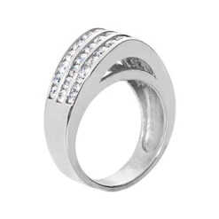 14K White Gold Round Diamond Ladies Ring 1.56ct -Luxurman 14k gold round diamond ladies ring 156ct p 29339 back white
