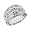 14K White Gold Round Diamond Ladies Ring 1.56ct