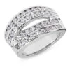 14K White Gold Round Diamond Ladies Ring 1.84ct 13.6mm